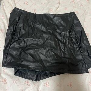 Rue21 Black Faux Leather Skort